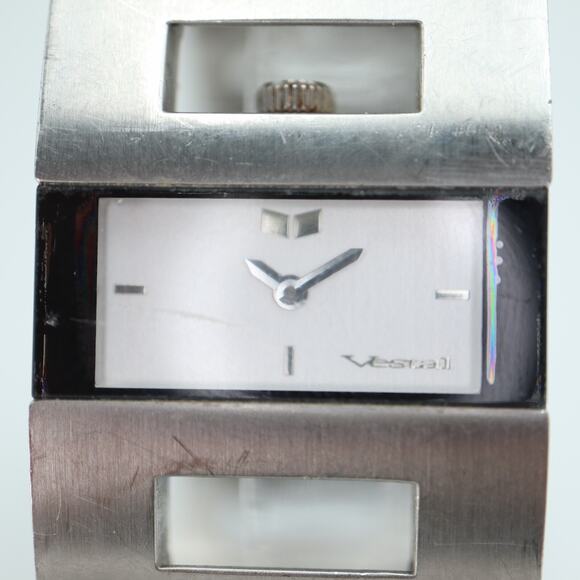 Vestal Seville Silver Tone Watch 27mm Rectangle Dial Stainless Steel New Battery main image 6